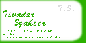 tivadar szakter business card